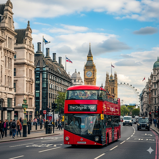 Grupo de turistas en una excursión por la ciudad